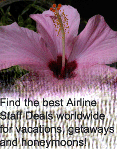 Find the best Airline Staff Deals worldwide for vacations, getaways and honeymoons!